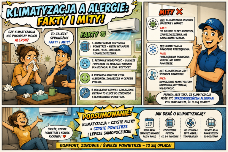 Klimatyzacja, a alergie – fakty i korzyści